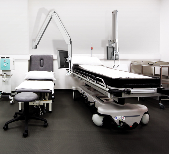 B-Tech Full Motion Articulating Wall Arm Medical Mount – Transparent