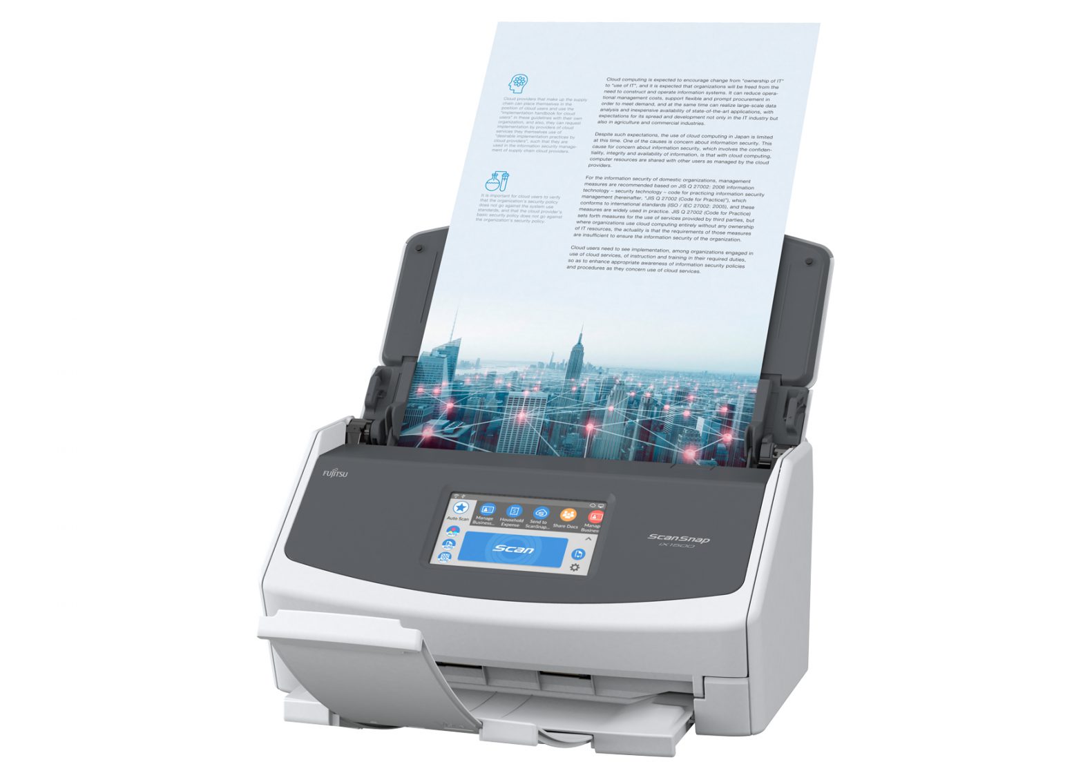 Fujitsu ScanSnap iX1500 600 x 600 DPI ADF + Manual feed scanner White