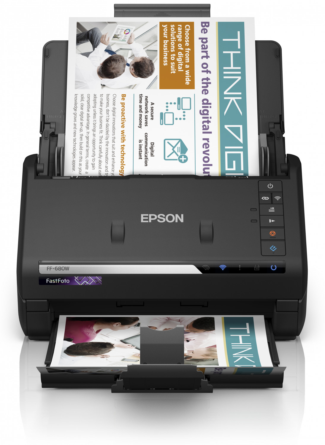 Epson FF680W 600 x 600 DPI ADF + Manual feed scanner Black A4