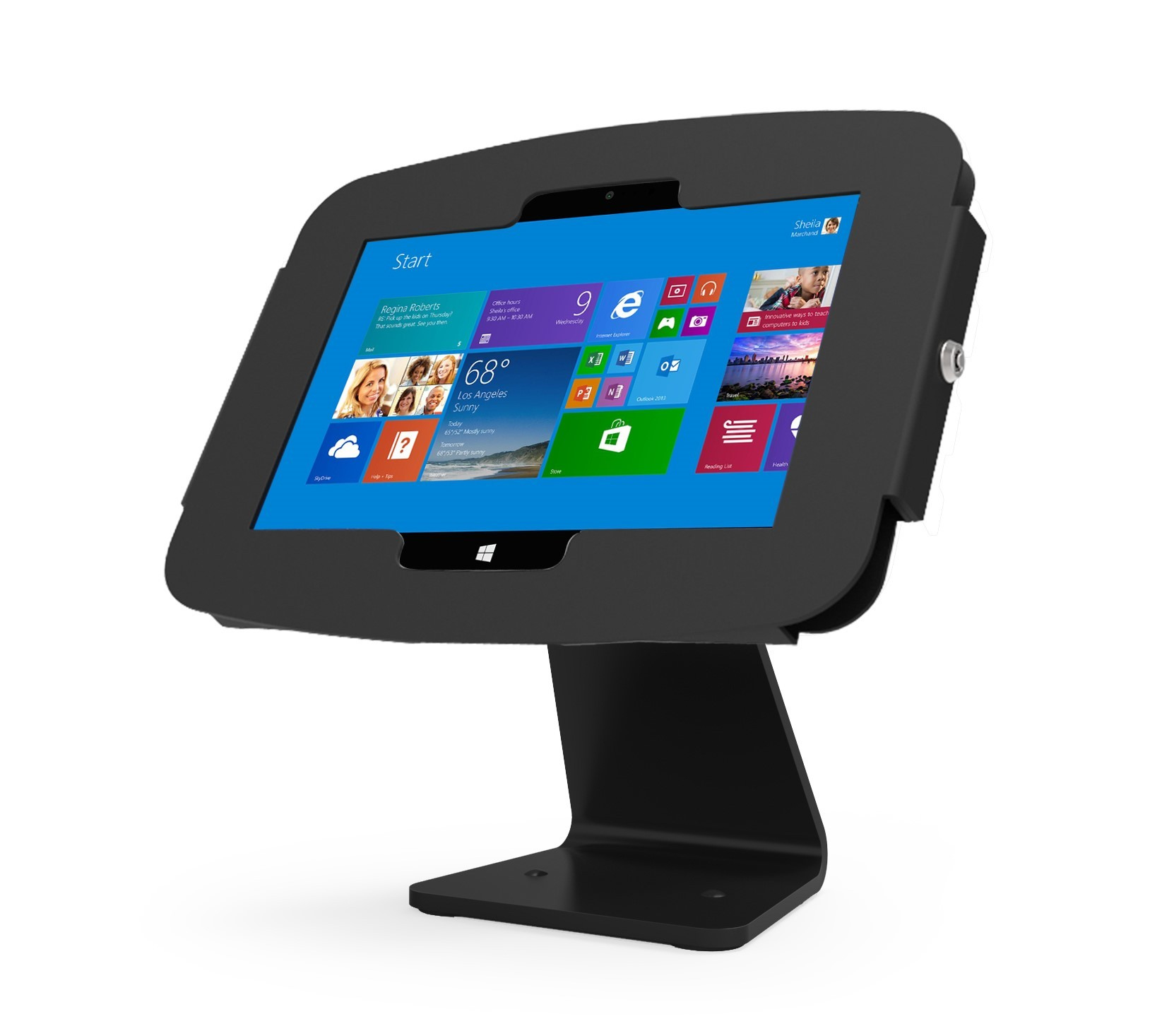 Compulocks Space Ms Surface Pro 4 7 Security Display Enclosure Black Transparent