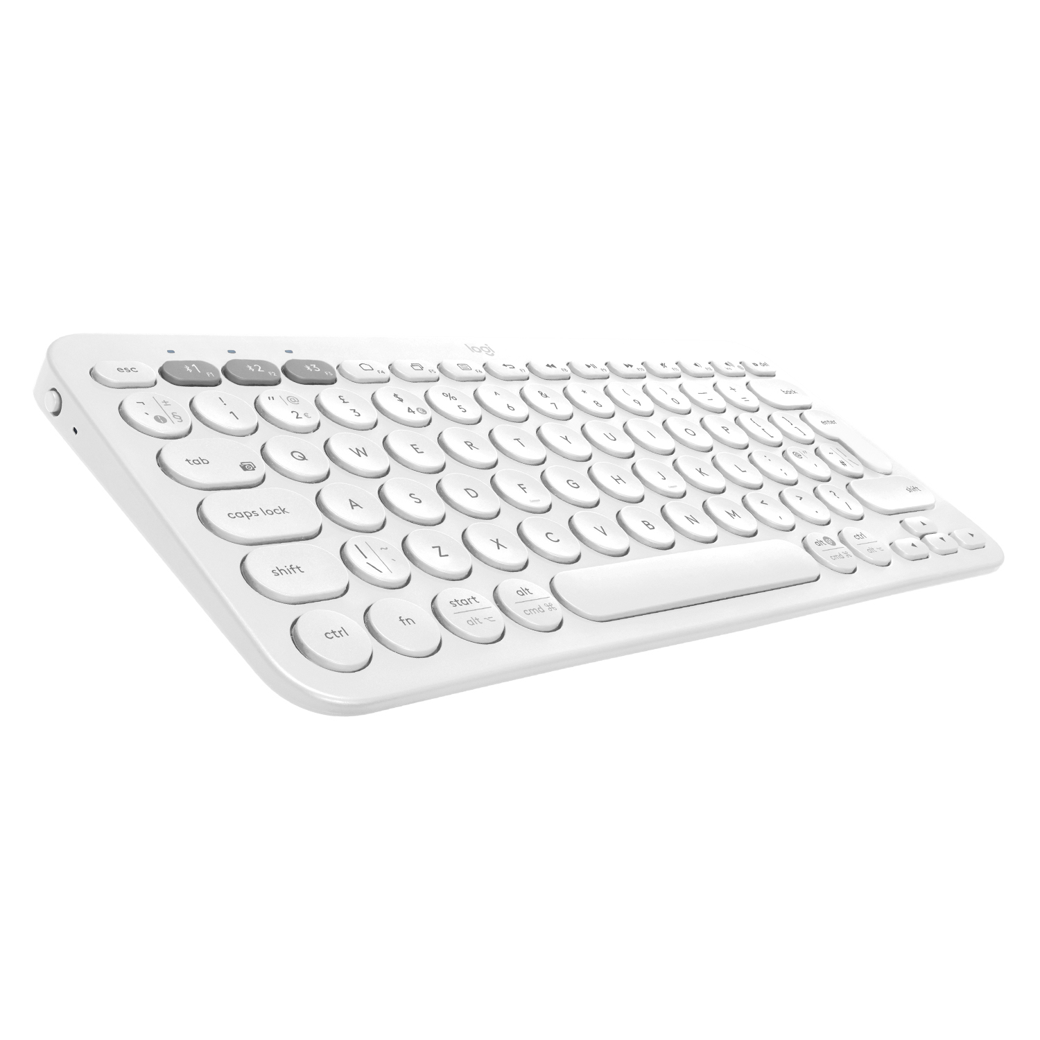 Logitech K380 keyboard Bluetooth AZERTY French White Transparent