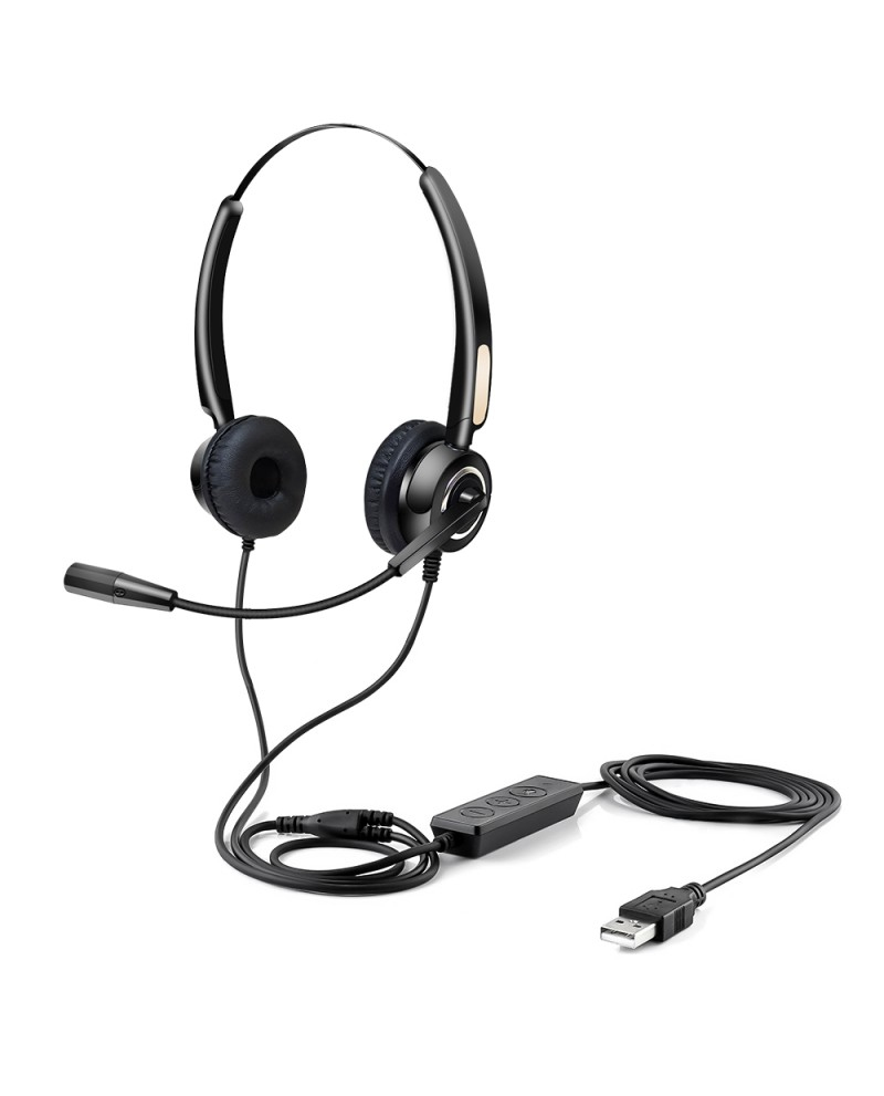 Urban Factory USB HEADSET WITH REMOTE CONTROL Wired Head-band USB Type ...