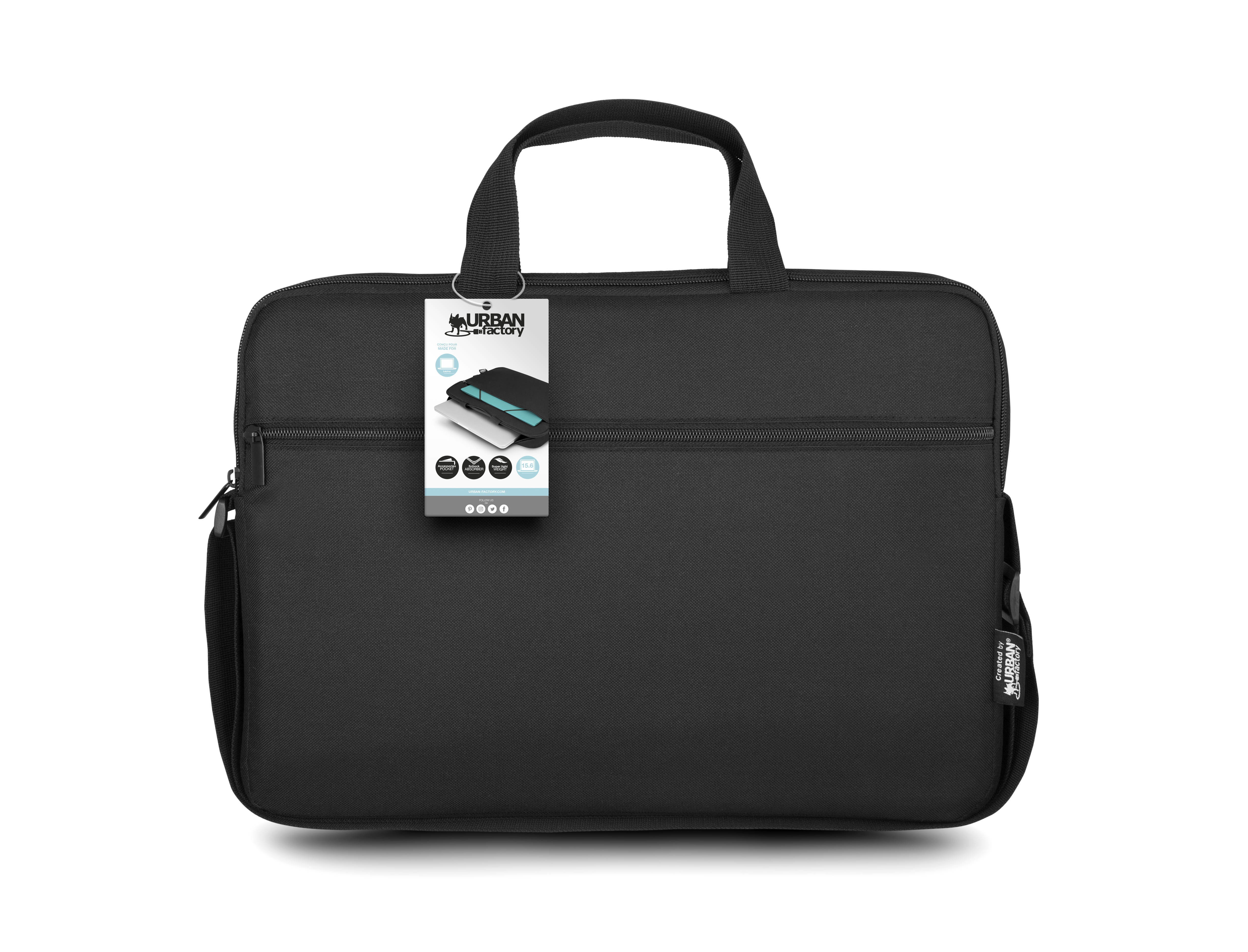 Urban Factory Nylee Toploading Laptop Bag 15.6″” Black Transparent