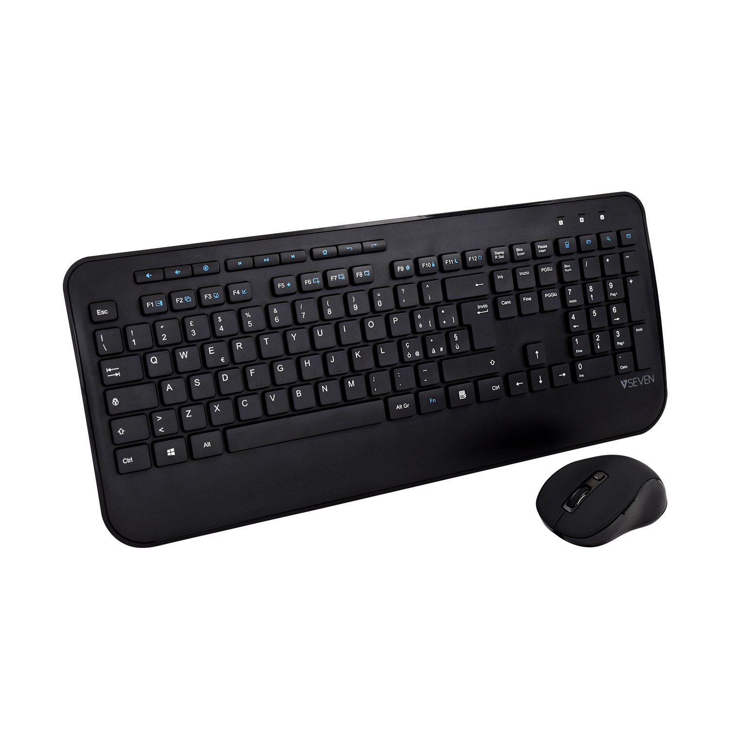V7 CKW300IT Full Size/Palm Rest Italian QWERTY Black, Professional