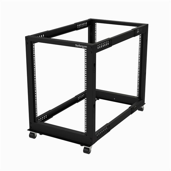 15U 19″” Open Frame Server Rack 4 Post Adjustable Depth 2240″” Mobile Free